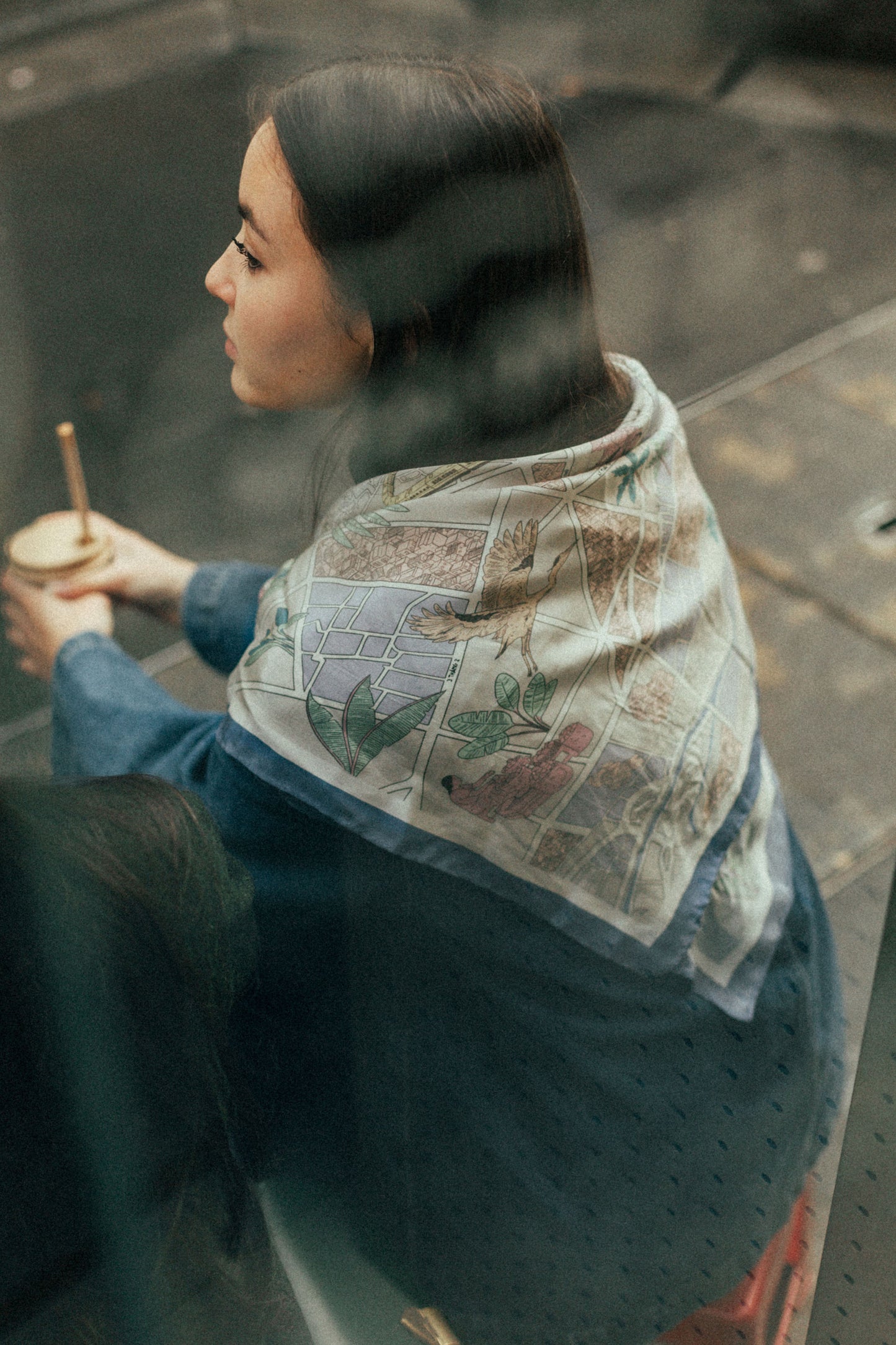 Xmas Scarf Saigon Map 2023 Blue