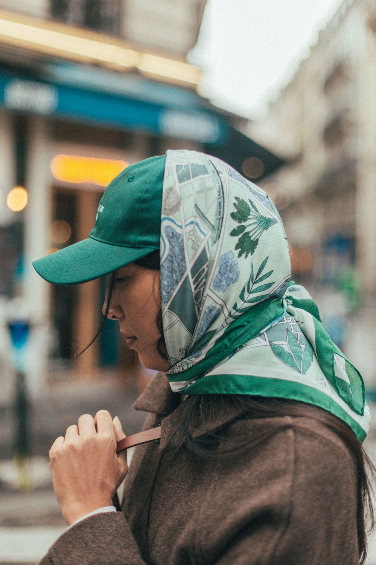Xmas Scarf Saigon Map 2023 Green